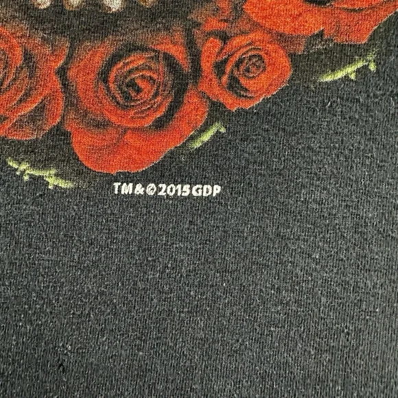 Grateful Dead Shirt Mens Large Black Skull Roses Vine Y2K Modern Retro Band Punk - Picture 6 of 10